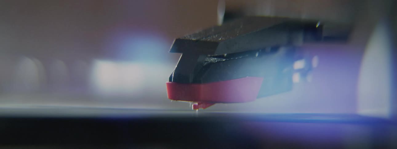 The needle is spinning a record