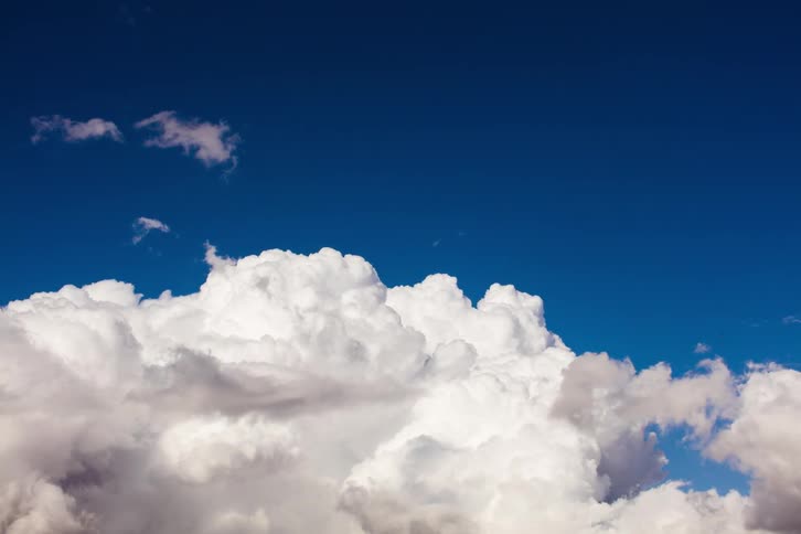 The clouds move around gathering together