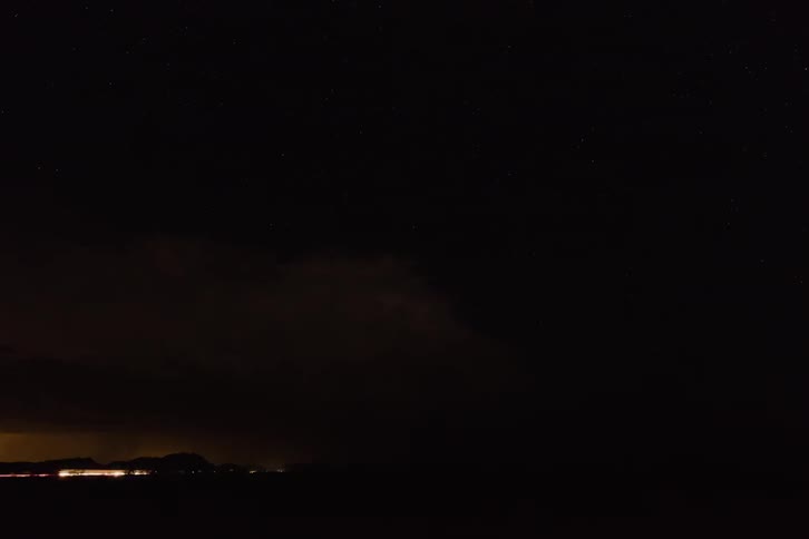 Lightning striking repeatedly over Arizona Desert