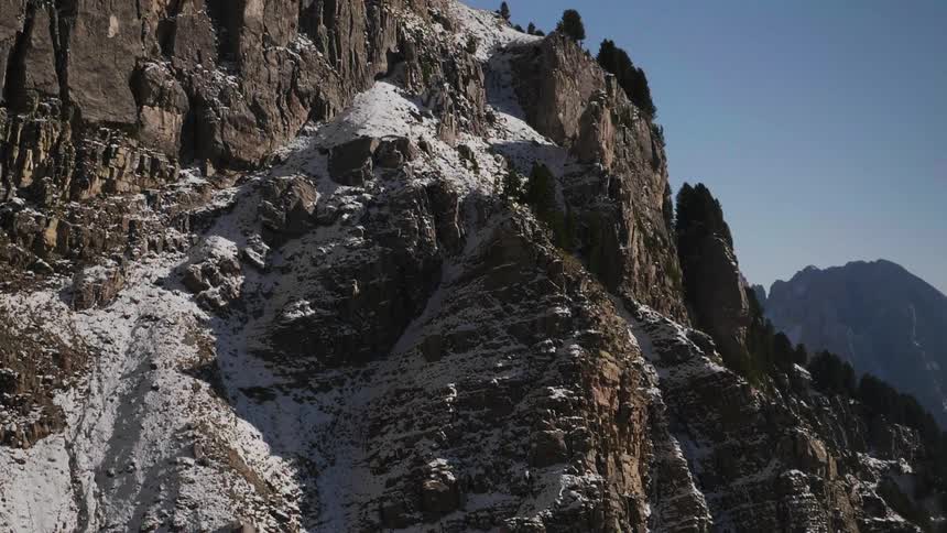 Snowy mountains on a sunny day