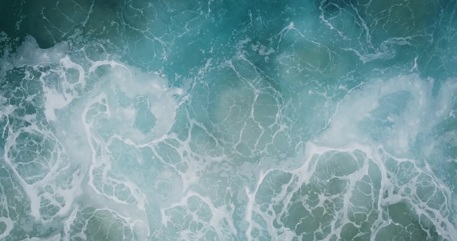 Aerial view of water waves