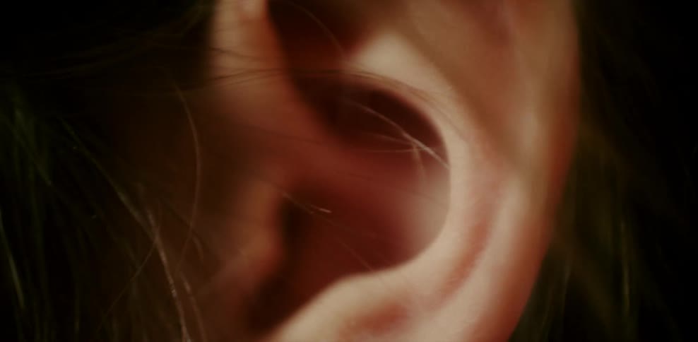 Close up of a person's ear