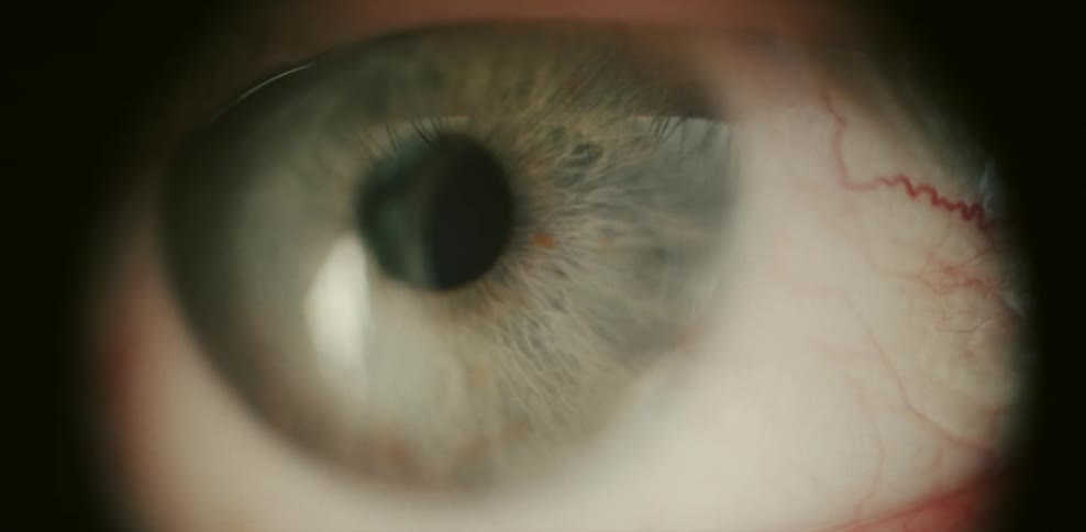 Close up of a person's eyeball