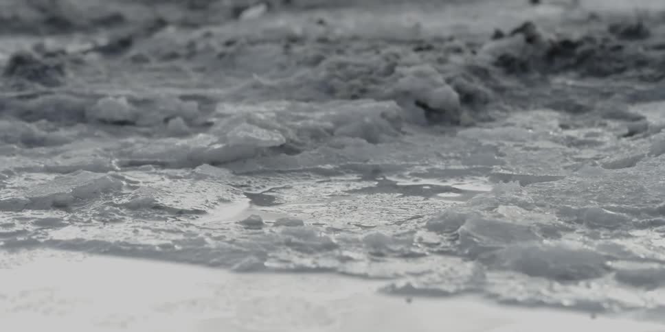 Close up of ice and water in the arctic
