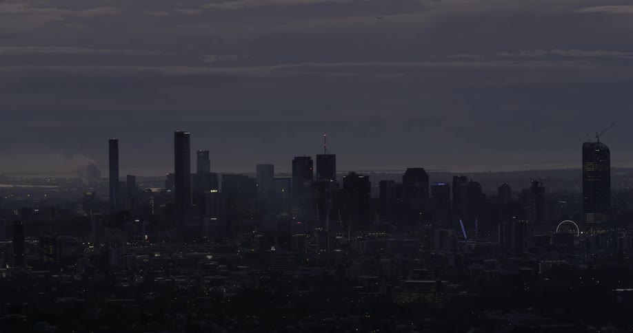 City buildings tower into the landscape
