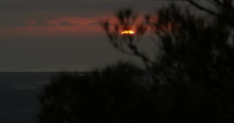 View of sunset over water