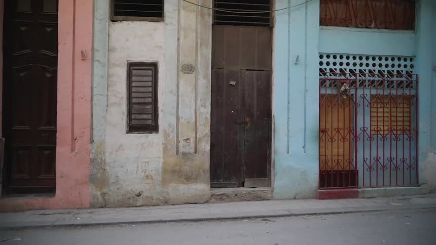View of colorful old buildings
