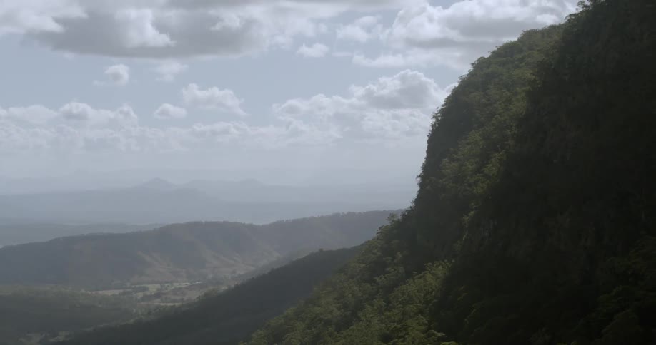 The hills are covered with green