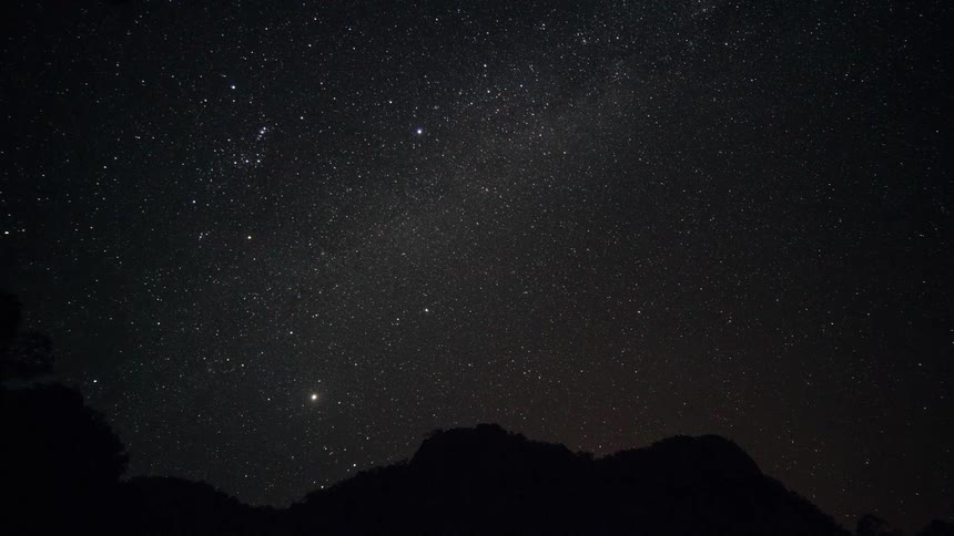 Time lapse of the starry night sky