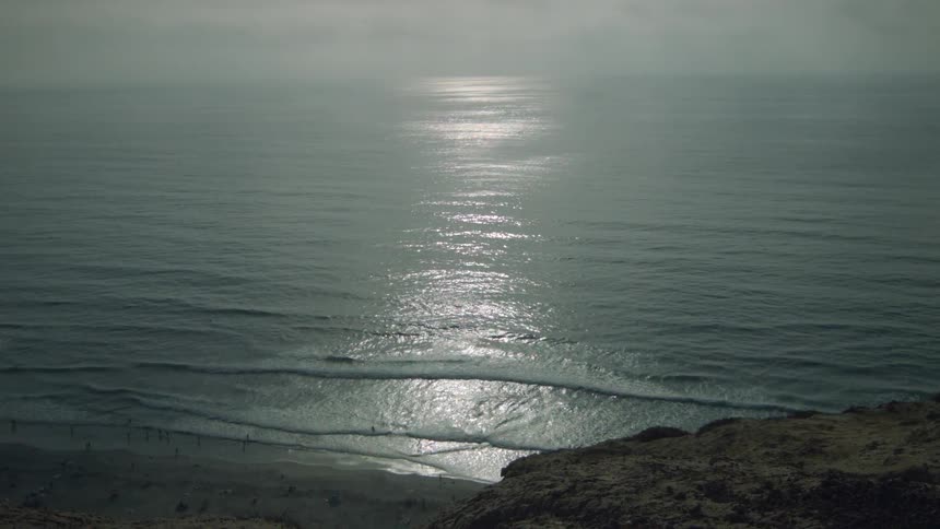 View of a shore on a cloudy day