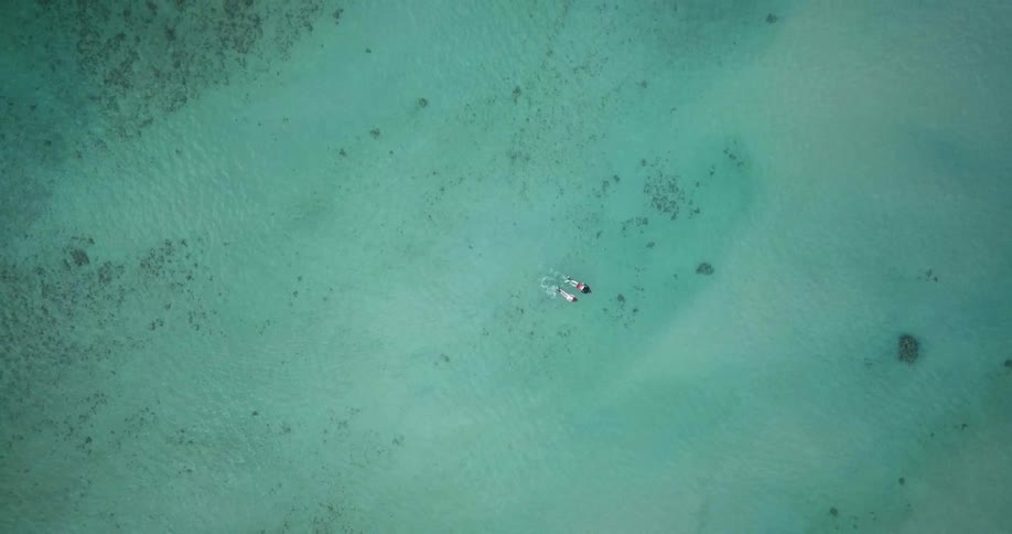Snorkelers swim in clear ocean water