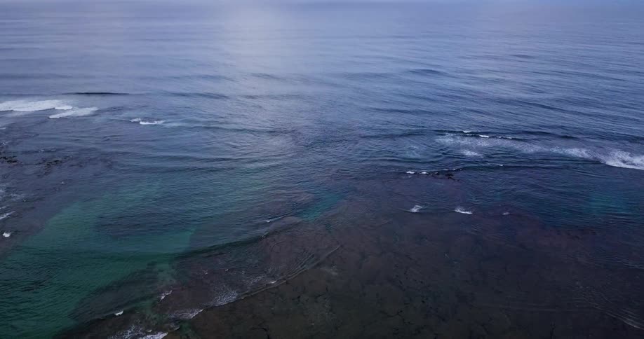 Waves flowing in a large body of water