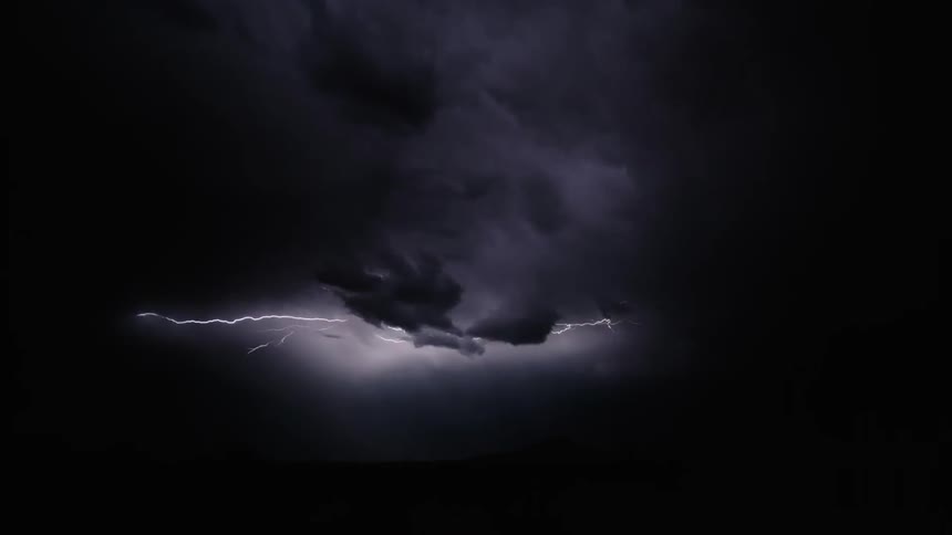 Lightning lighting up the night sky