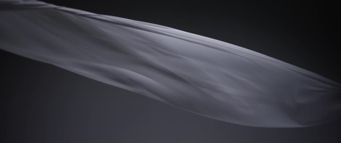 Fabric blowing in wind