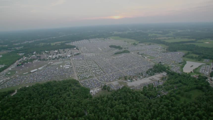 Shot of a town from aerial view