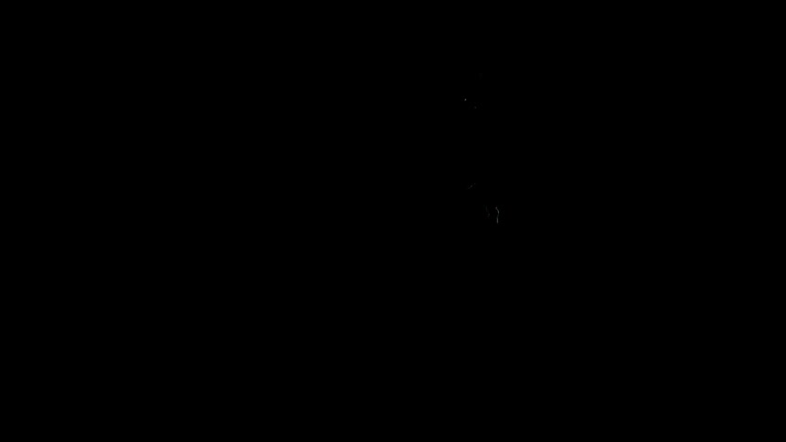 Lightning snakes across the sky