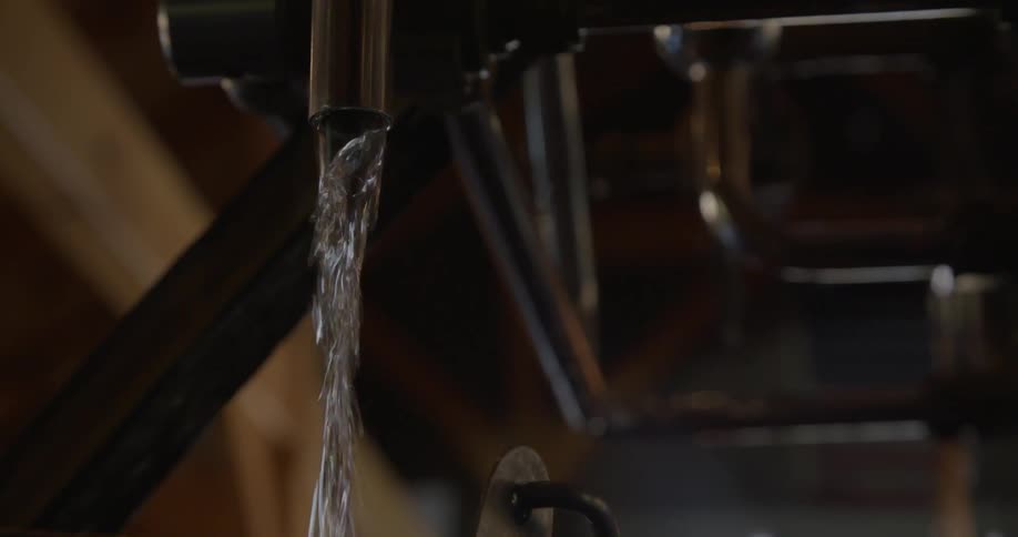 Water is flowing from a still