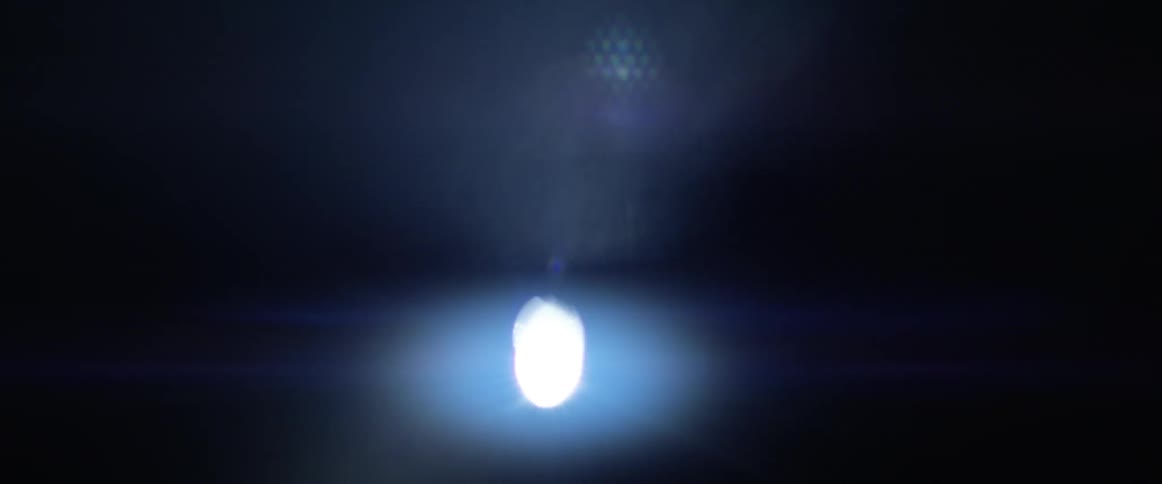 Small light in a dark area moves around