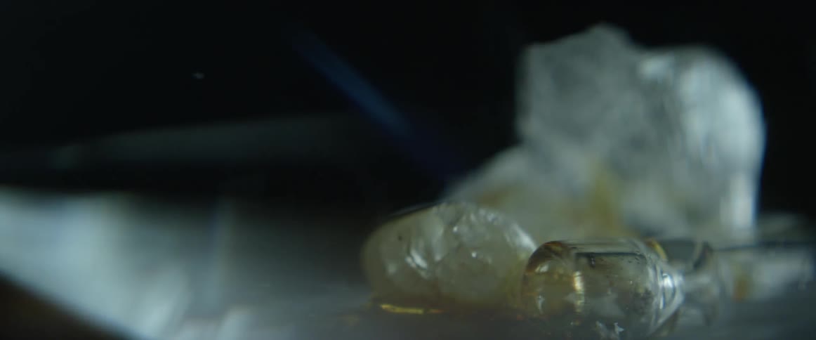Heat melting an object in a dark area
