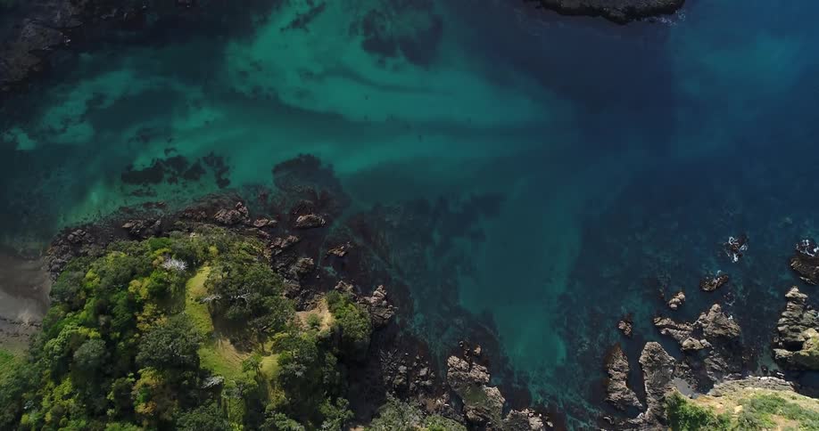Aerial view of shallow water