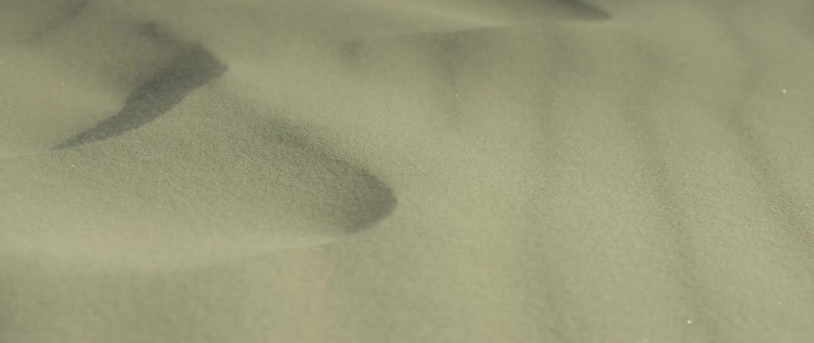 View of sand blowing over a dune