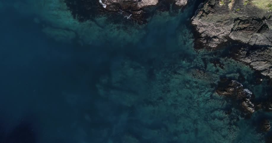 Aerial view of shallow water
