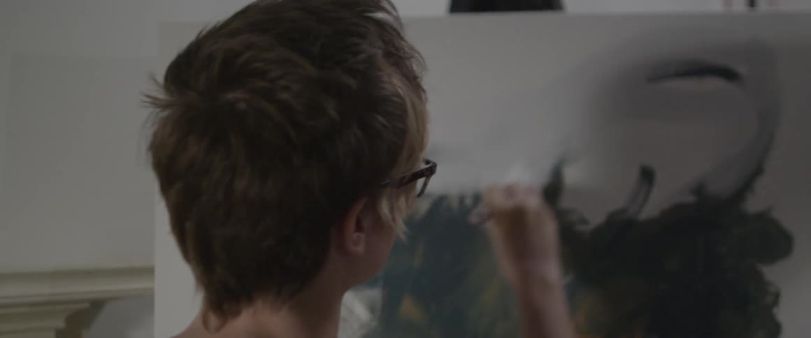 A person painting a picture