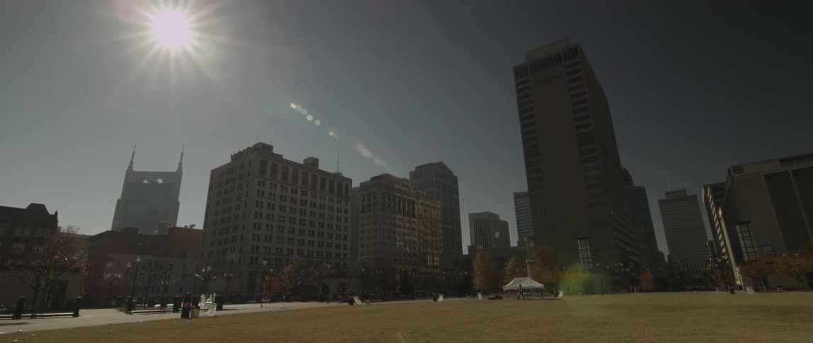 A city skyline