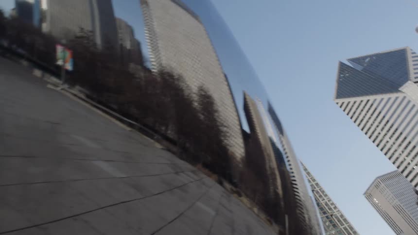 Tilted view of a sidewalk and city