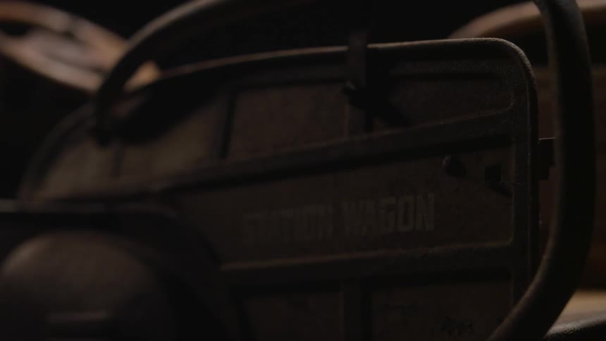 View of a vehicle in a very dark area