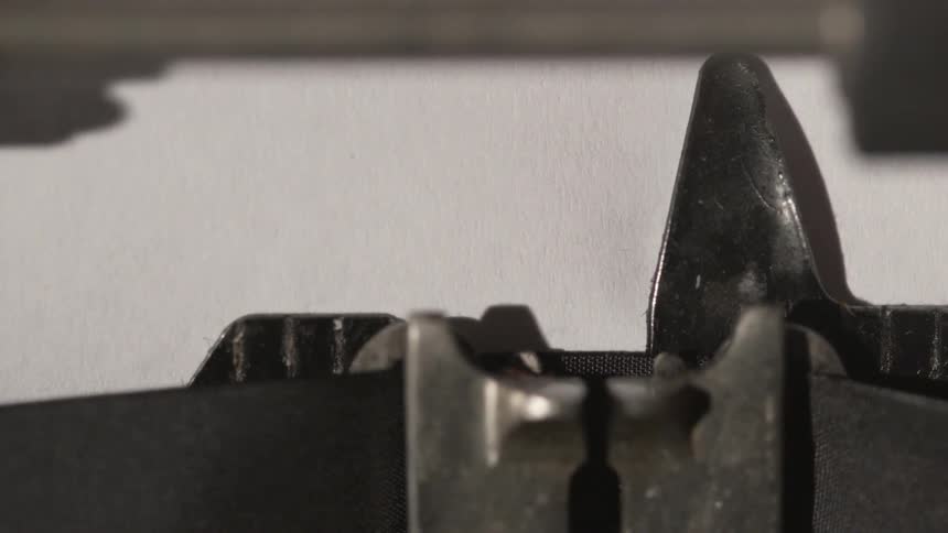 Up close of a typewriter