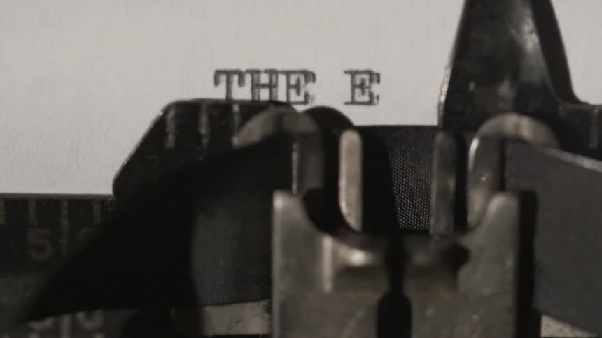 Up close of a typewriter