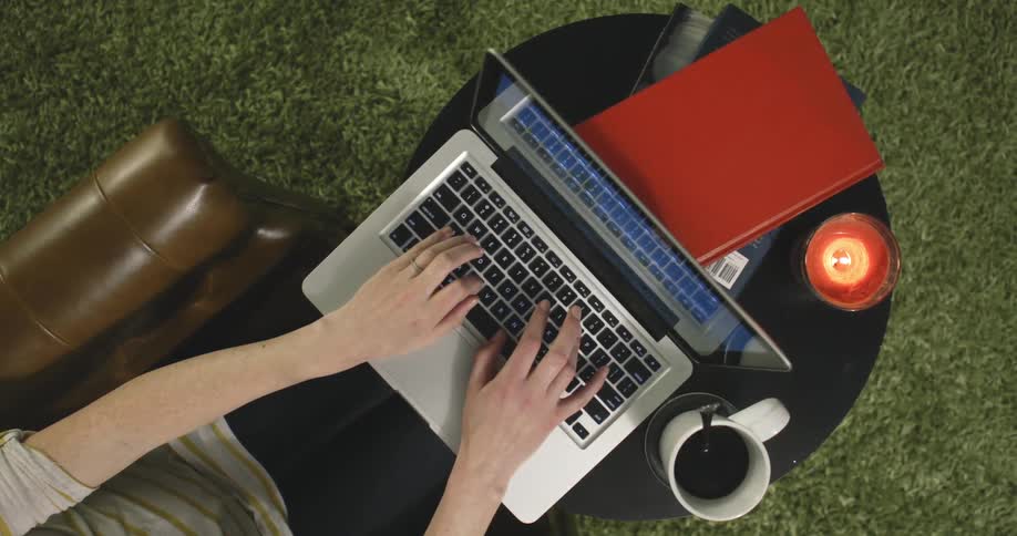 A person using a laptop