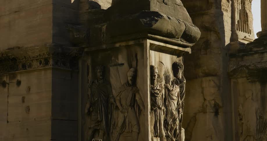 A carved yellow pillar