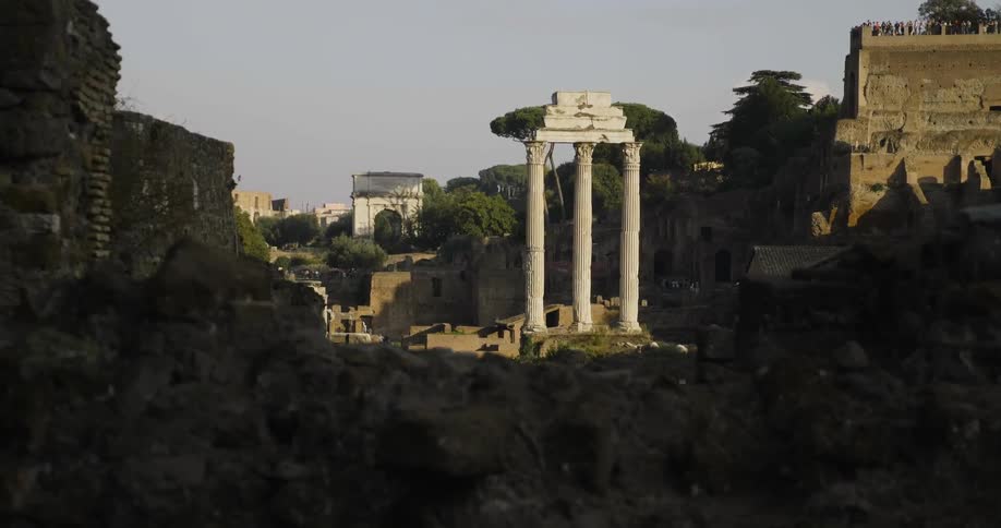 View of ancient ruins on a sunny day
