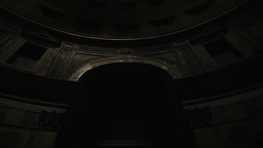 The inside of an old building