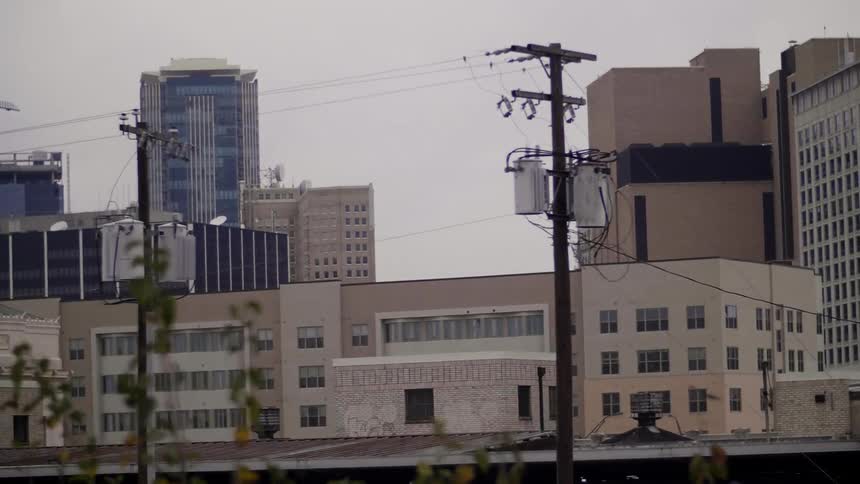 A city on a cloudy day