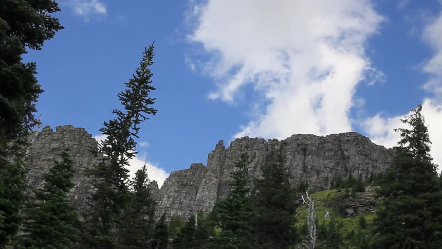 View of rocky mountains and clouds