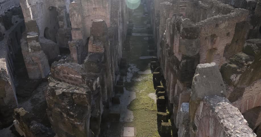 Sunlight shines on stone ruins