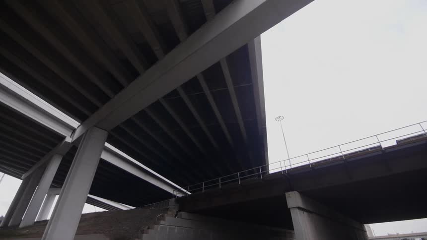The understructure of a highway overpass