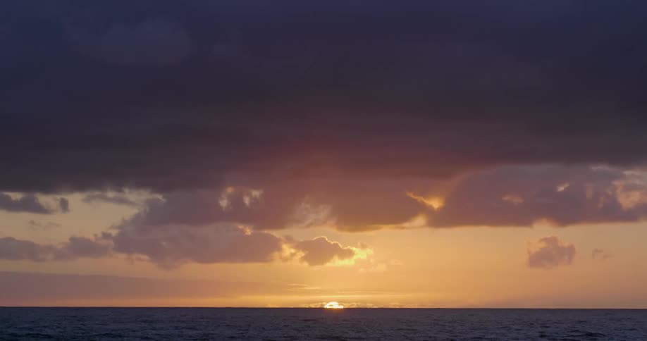 The ocean at sunrise