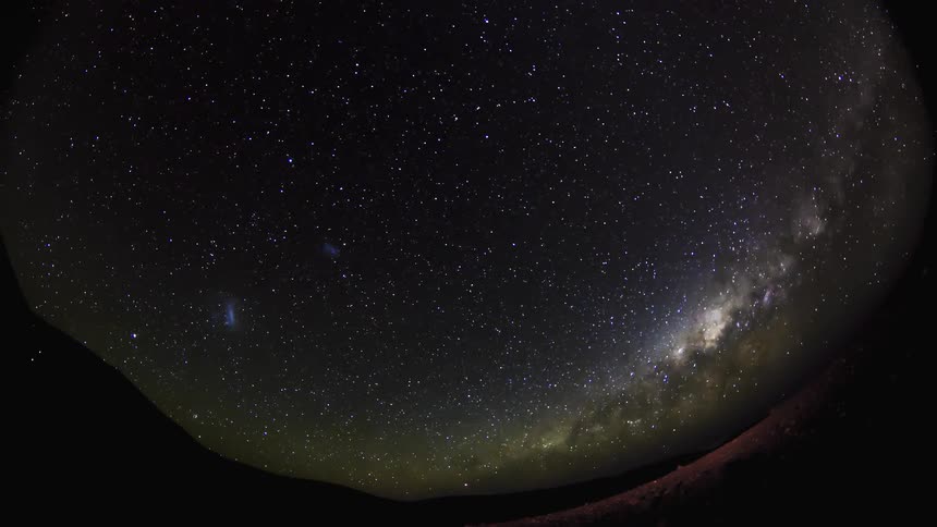 View of stars and planets at night