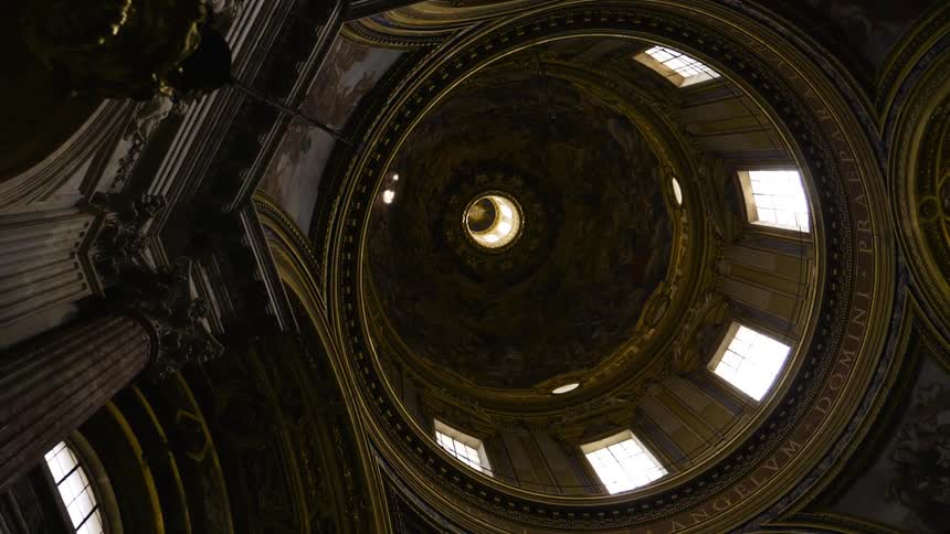 View looking up at windows in a ceiling