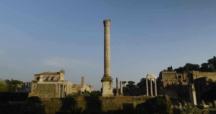 View of ruins of an ancient city