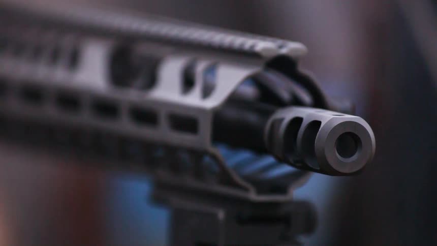 A gun is fired