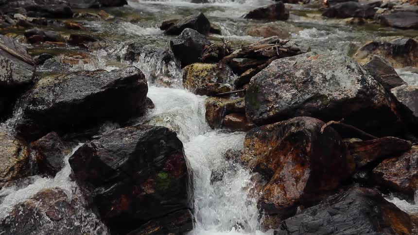 A river running over rocks
