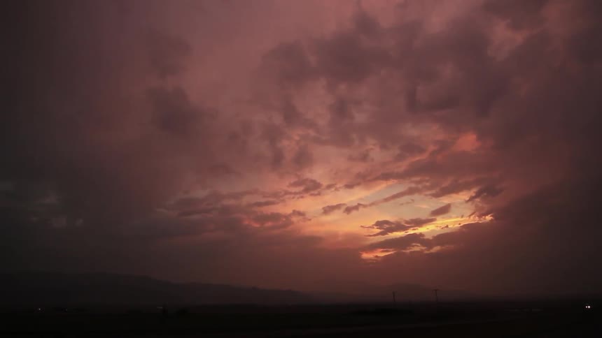 View of plains at sunset