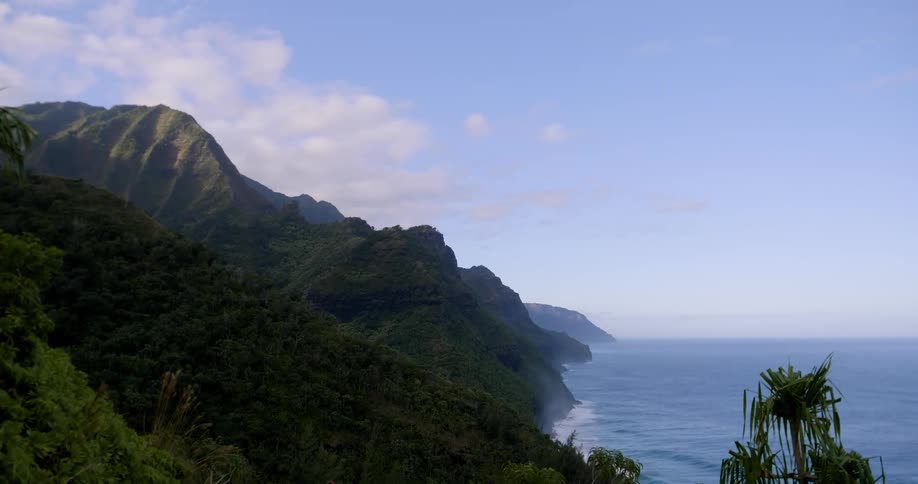 View of mountains at the beach