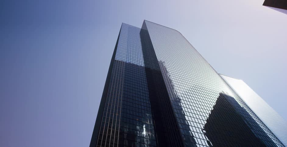 A glass skyscraper