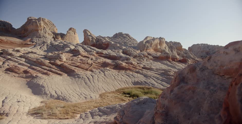 A dry rocky desert on a sunny day